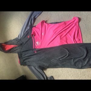 Adidas Neon Pink track suit
